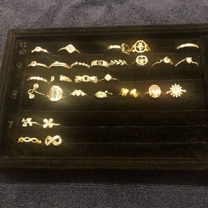 Fashion Rings Bundle CZ Gemstones 28 Rings